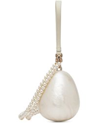 Simone Rocha - Micro sac sculptural blanc cassé à bandoulière à perles artificielles - Lyst