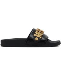 Moschino - Lettering Logo Pool Slides - Lyst