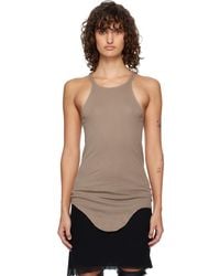 Rick Owens - Taupe Temple Racer Back Tank Top - Lyst