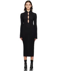 KNWLS - Robe midi slither noire - Lyst