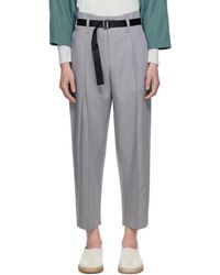 132 5. Issey Miyake - Oblique Fold Bottoms Trousers - Lyst