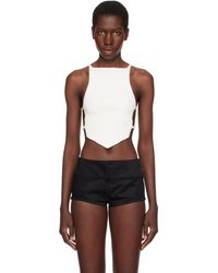 Courreges - Lingerie Detail Pointy Tank Top - Lyst