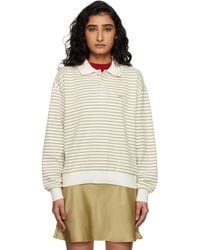 DUNST - Off- Striped Logo Collared Polo - Lyst