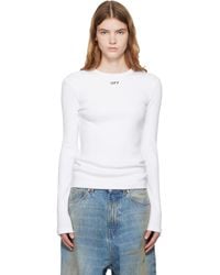Off-White c/o Virgil Abloh - 'Off' Stamp Rib Long Sleeve Crew T-Shirt - Lyst