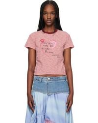 ANDERSSON BELL - Off- Heart Message Stripe T-Shirt - Lyst