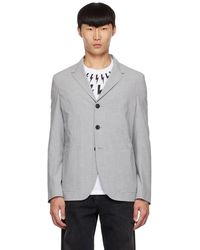 Neil Barrett - Gray Polyester Blazer - Lyst