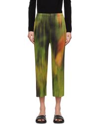 Pleats Please Issey Miyake - Multicolor Turnip & Spinach Trousers - Lyst