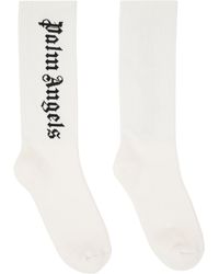 Palm Angels - Off-white Classic Logo Socks - Lyst