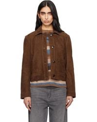 Max Mara - Tan Baia Suede Jacket - Lyst