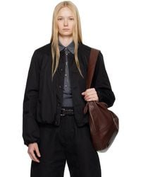 Lemaire - ブラック Wadded ボンバージャケット - Lyst