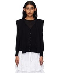 OPEN YY - Sleeve Layered Cardigan - Lyst