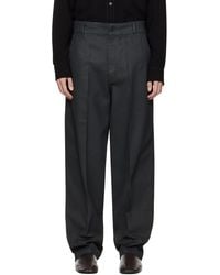 Lemaire - Jean De Travail Ample Noir À Jambes Ballon - Lyst