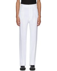 random identities white high rise pants
