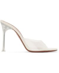 AMINA MUADDI - Off-white Alexa Glass Slipper 105 Heeled Sandals - Lyst