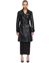 Tom Ford - Croc-embossed Leather Trench Coat - Lyst
