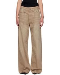 R13 - Tan Damon Pleated Jeans - Lyst
