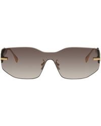 Fendi - Brown Graphy Sunglasses - Lyst