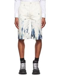 McQueen - White Denim Shorts - Lyst