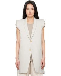 Rick Owens - Off- Hollywood Dirt Tailored Sl Denim Blazer - Lyst