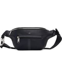BOSS - Sac-Ceinture Bleu Marine À Logo Gaufré - Lyst