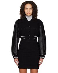 Givenchy - Blouson aviateur de style collégial noir à logos 4g - Lyst