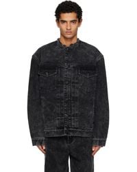 Lanvin - Loose Fit Washed Denim Jacket - Lyst