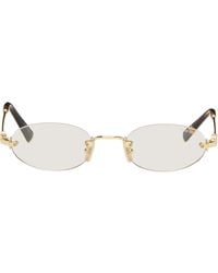 Miu Miu - Rimless Oval Glasses - Lyst