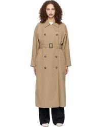 A.P.C. - Belted Trench Coat - Lyst
