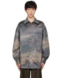 Feng Chen Wang - カーキ フェイクシャモア プリントシャツ - Lyst
