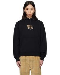 Burberry - Ekd Check Cotton Hoodie - Lyst