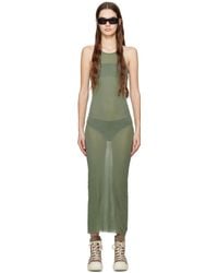 Rick Owens - Green Tank Maxi Dress - Lyst