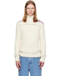 Dries Van Noten - Off- Rib-Knit Wool Turtleneck - Lyst