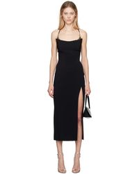Mugler - Metallic Details Midi Dress - Lyst