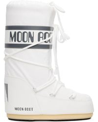 Moon Boot - Bottes Icon Blanches En Nylon - Lyst