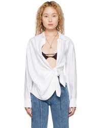 Jacquemus - La Chemise Bahia Draped Woven Shirt, Shirt - Lyst