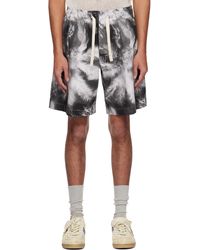 Palm Angels - Short Noir Et Blanc À Motif De Palmiers En Négatif - Lyst