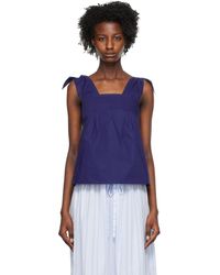See By Chloé - Blue Bow Tank Top - Lyst