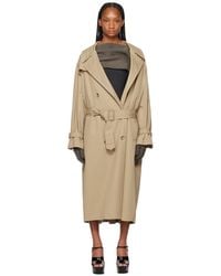 Moschino - Notched Lapel Trench Coat - Lyst