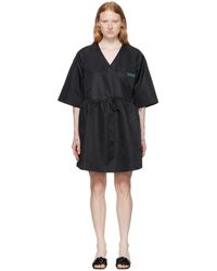 Ganni - Ssense限定 ブラック リサイクルナイロン スポーツワンピース - Lyst