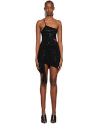 ANDREADAMO - Andreadāmo robe courte noire à ornements en pierres du rhin - Lyst