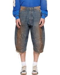 Satoshi Nakamoto - Acid Rain Denim Shorts - Lyst