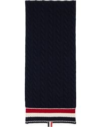 Thom Browne - Cable Knit Wool Scarf - Lyst
