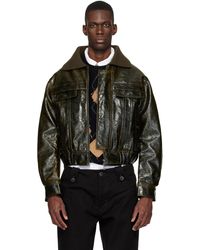 ANDERSSON BELL - Khaki Ortega26 Faux-Leather Bomber Jacket - Lyst