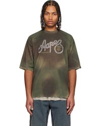 Aape By A Bathing Ape - Khaki Moonface Logo Graffiti Print T-Shirt - Lyst