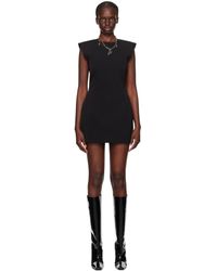 Acne Studios - Robe courte noire à encolure arrondie - Lyst