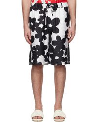 Marni - Dillies Print Silk Bermuda Shorts - Lyst