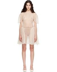 Simone Rocha - Puff Sleeve Cord Hip Minidress - Lyst