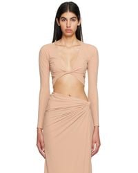 Atlein - Plunging Long Sleeve T-shirt - Lyst
