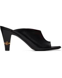 Versace - Giulietta Leather Mule Heeled Sandals - Lyst