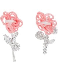 ShuShu/Tong - Yvmin Edition Rubber Band Flower Gemstone Branch & Leaf Earrings - Lyst
